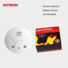 9V DC 배터리로 작동되는 Rictron 화재 감지기 화재 경보기 도매 일반 화재 경보기