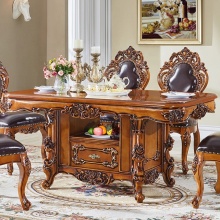 Pastoral Style Antique Dining Set with Marble Top Tables