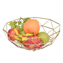 decorative brass wire fruit basket with net cover