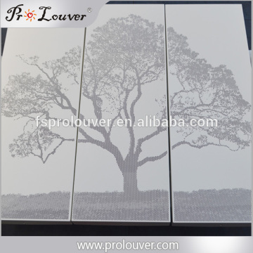 tree design perforated metal aluminum panel