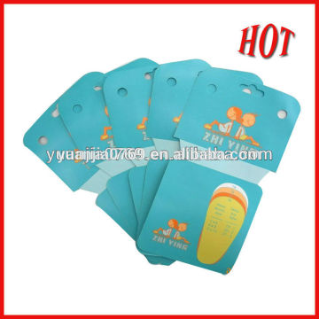 wholesale hole punched cardboard hangtag label design