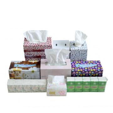 White Flat Box Facial Tissue Custom Print