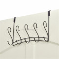 black rack hook over door coat clothes hanger