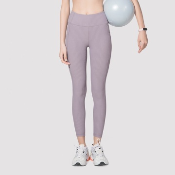 Fitness Gymwear Joga prążkowane spodnie Legginsy