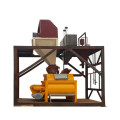 Self loader mechanical twin shaft electrical concrete mixer