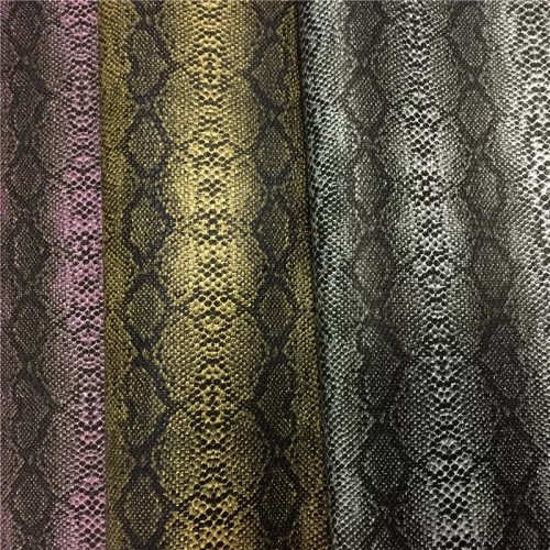 Custom Color Abrasion-Resistant Snake Skin Leather for Bags