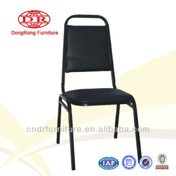 black metal stacking chair