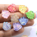 Gemengde kleur transparante bling kroonvormige plaksteen kawaii hars cabochon voor kamer ornamenten speelgoed ambachtelijke decor kralen