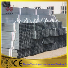 ERW standard dimension welded pre galvanized rectangular tube