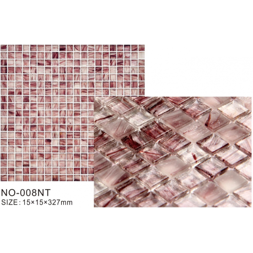 Mosaico moderno satinato color rosa