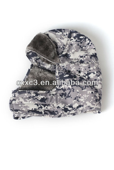 Digital Snowfield Camouflage Winter Military Cap