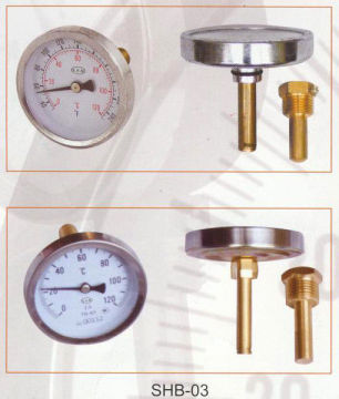 Zinc Plated Bimetal Thermometer For Residential , Commercial Boilers