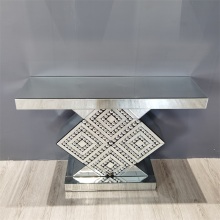 sparkling mirror glass console table