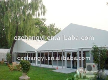 Outdoor aluminium structure garden clear span tent with glass wall and door