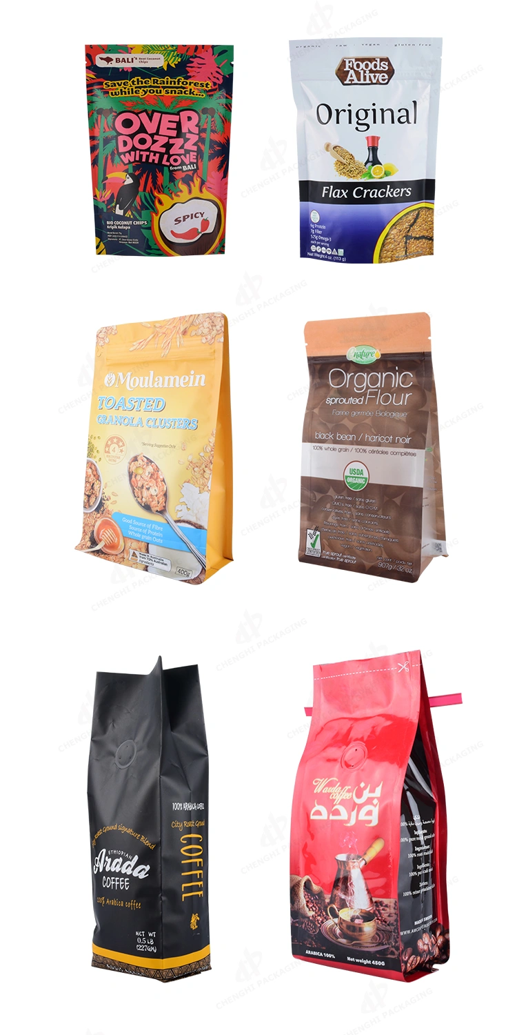 BPA Free Reusable Resealable Biodegradable Coffee Poly Bag Water Proof Plastic Bag