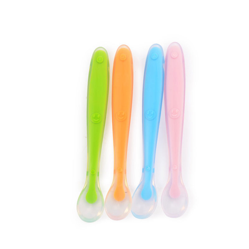 baby training feeder product silicone baby spoon