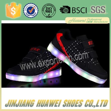 gum-rubber outsole Brand Led Shoes