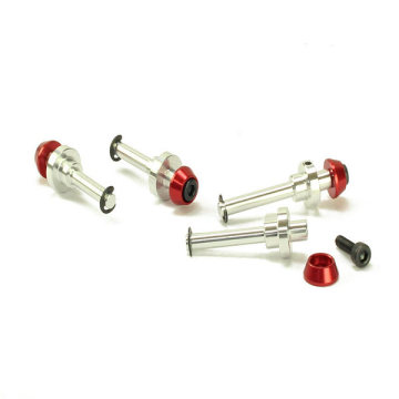 CNC Lathe Turned Aluminum Dowel Pins - Silver, Polished, Flat Head