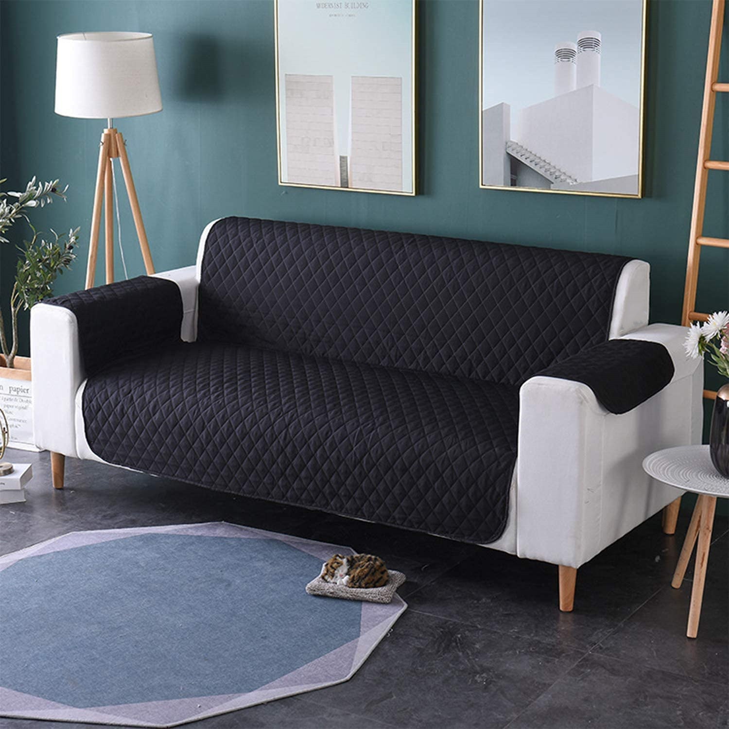 Microfiber fabric waterproof love seat sofa cover couch cover for furniture protector