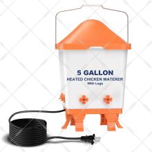 Durable Plastic Poultry Waterer: Automatic Heated Chicken Waterer with Removable Legs