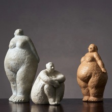 Simple design resin abstract statue woman figure