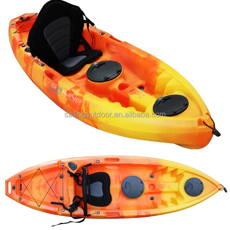 Wholesale 8 ft Factory Direct Plastic Best Price Canoe Single Fishing Kayak Cheap Sailing Outdoor Kayaks