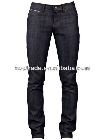 Fashion long denim jeans men made in china OEM service straight wash jeans