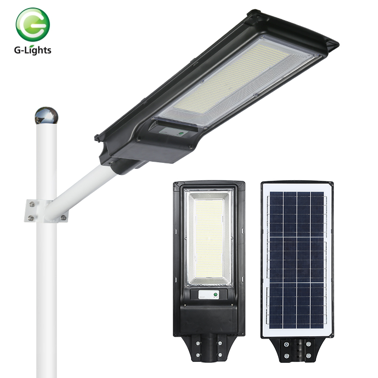 إضاءة IP65 مقاومة للماء ABS 100W 200W LED ضوء الشارع بالطاقة الشمسية