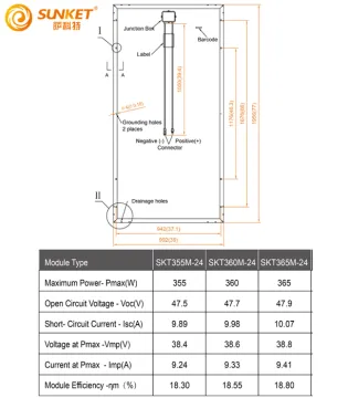 High Efficiency Monocrystalline Panels 330W solar panel