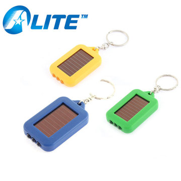 Promotional PVC LED Rechargeable Mini Torch Solar Key chain Light