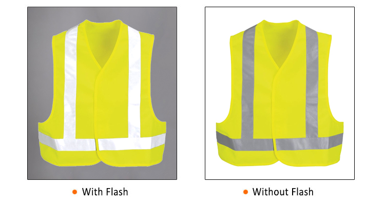 High visibility reflective electronic workwear safety vest