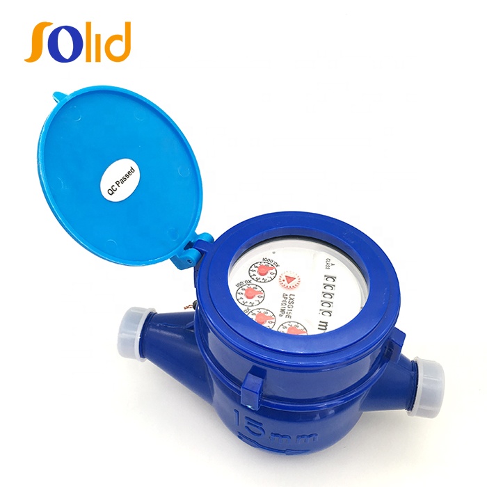 Dn15-50mm ABS Plastic Liquid Sealed Multi-jet Type Wet-Dial Mechanical Cold Water Meter