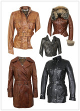 Women's True Leather Jackets Fashion Outwear