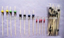 Colored Top Bamboo Bead Skewers