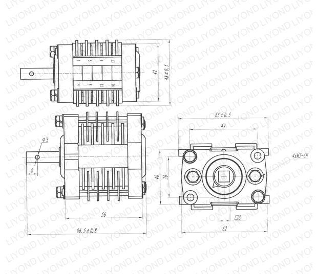 F10-8 Electric Pilot Switch Auxiliary Switch for VCB