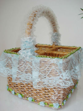 wicker basket for wine