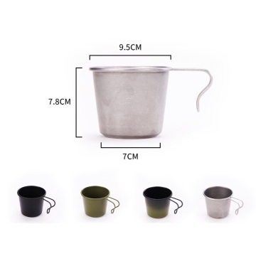 350ml portable vintage stainless steel camping cup