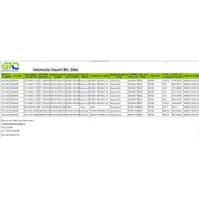 Lista de datos de importación de Asia