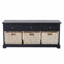 shoes storage bench ottoman with storage basket