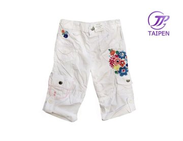 Wholesale Fashion Baby Girls Casual Pants For Summer Long Pants Off-white Kids Pants