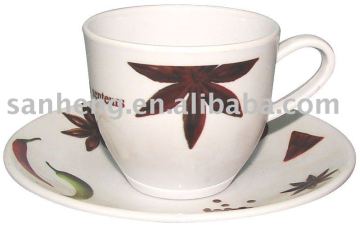 Melamine round tea cup and saucer