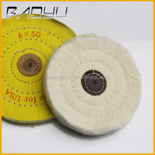 White and Yellow Buff Cloth Wheel