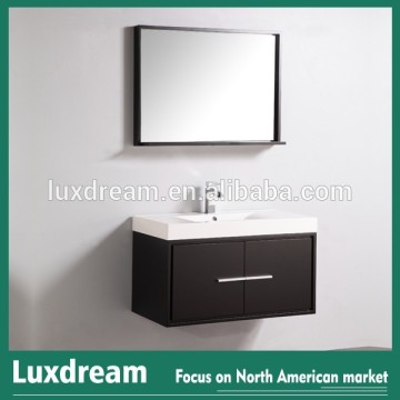Espresso matte wall mounted dressing table used bathroom cabinet