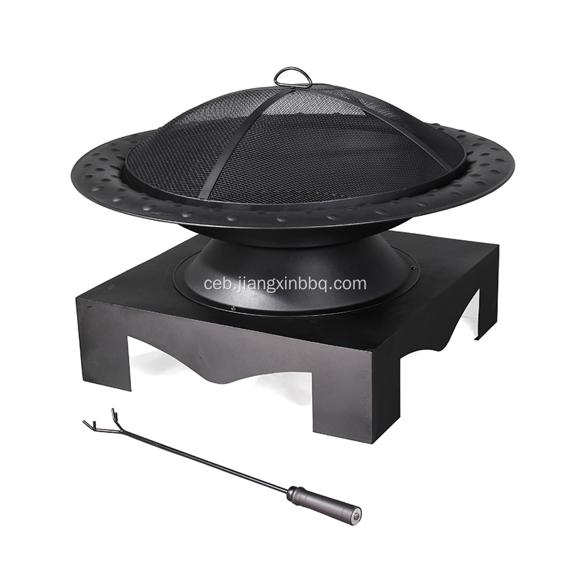 Steel Wood Nagdilaab nga Fire Pit With Base