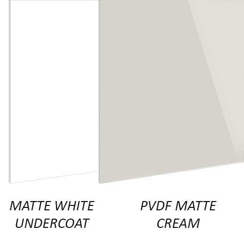 لوح البناء PVDF صفائح الألومنيوم كريم ماتي