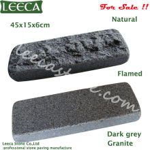 Dark grey granite paving stone tumbled driveway cube
