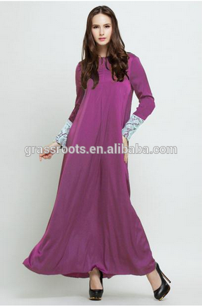 Short-sleeved dress length skirt big yards Muslim dress