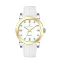 Casual Leather Woman Moissanite Watch