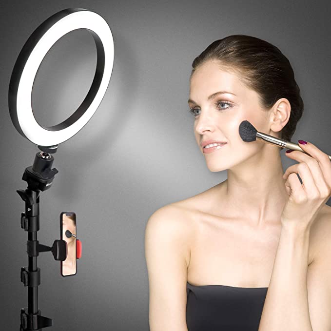 10 Inch Selfie Ring Light with Tripod Stand Live Makeup Camera for Phothgrapy Phone Holder LED Lamp Ring Light