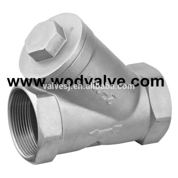 800WOG 316 stainless steel Y check valves screw end